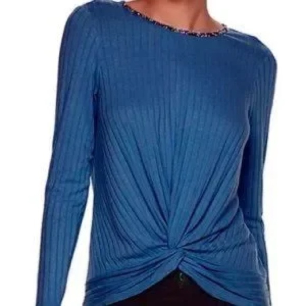 EUC Juicy Couture Ribbed Tie Back Long Sleeve